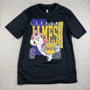 LeBron James Lakers Shirt Mens M Black NBA Basketball Graphic Tee Top #6